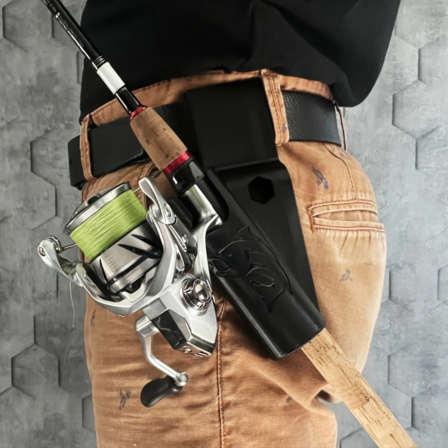 Fishing Belt - ที่ยึดคันเบ็ดแบบพกพา 3 มิติ - ใช้งานได้สะดวก ไม่ต้องใช้มือ