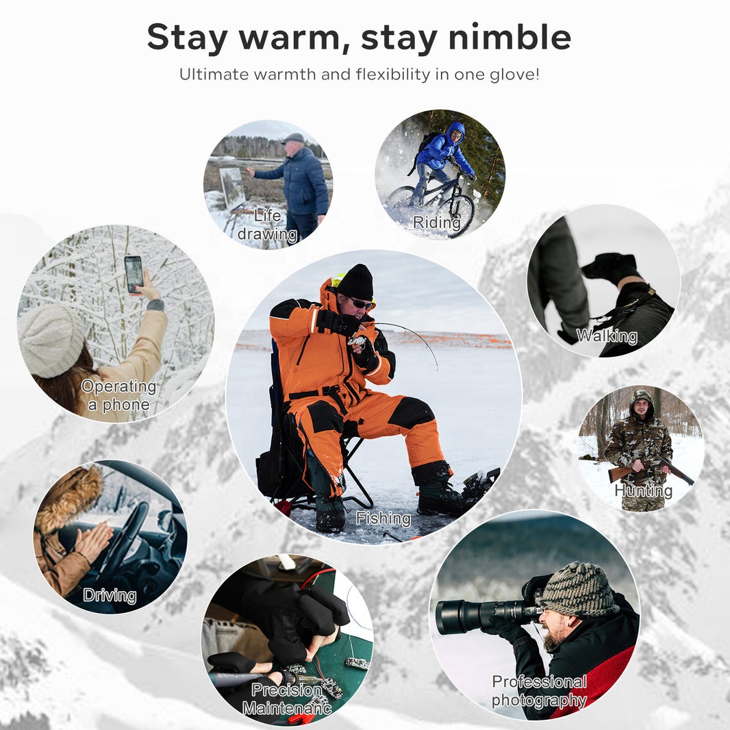 ถุงมือตกปลาน้ำแข็งและตกปลากลาง - Fishing Gloves บทวิจารณ์และราคา