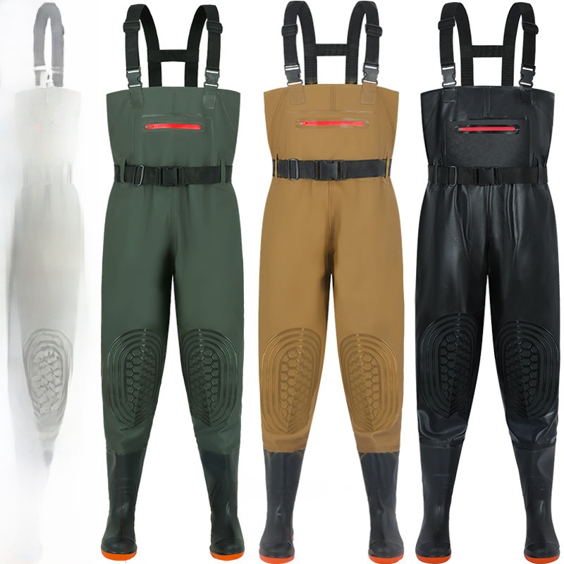 ชุดกันฝนแบบหนาพิเศษ กางเกงกันฝ - Fishing Rain Suit บทวิจารณ์และราคา