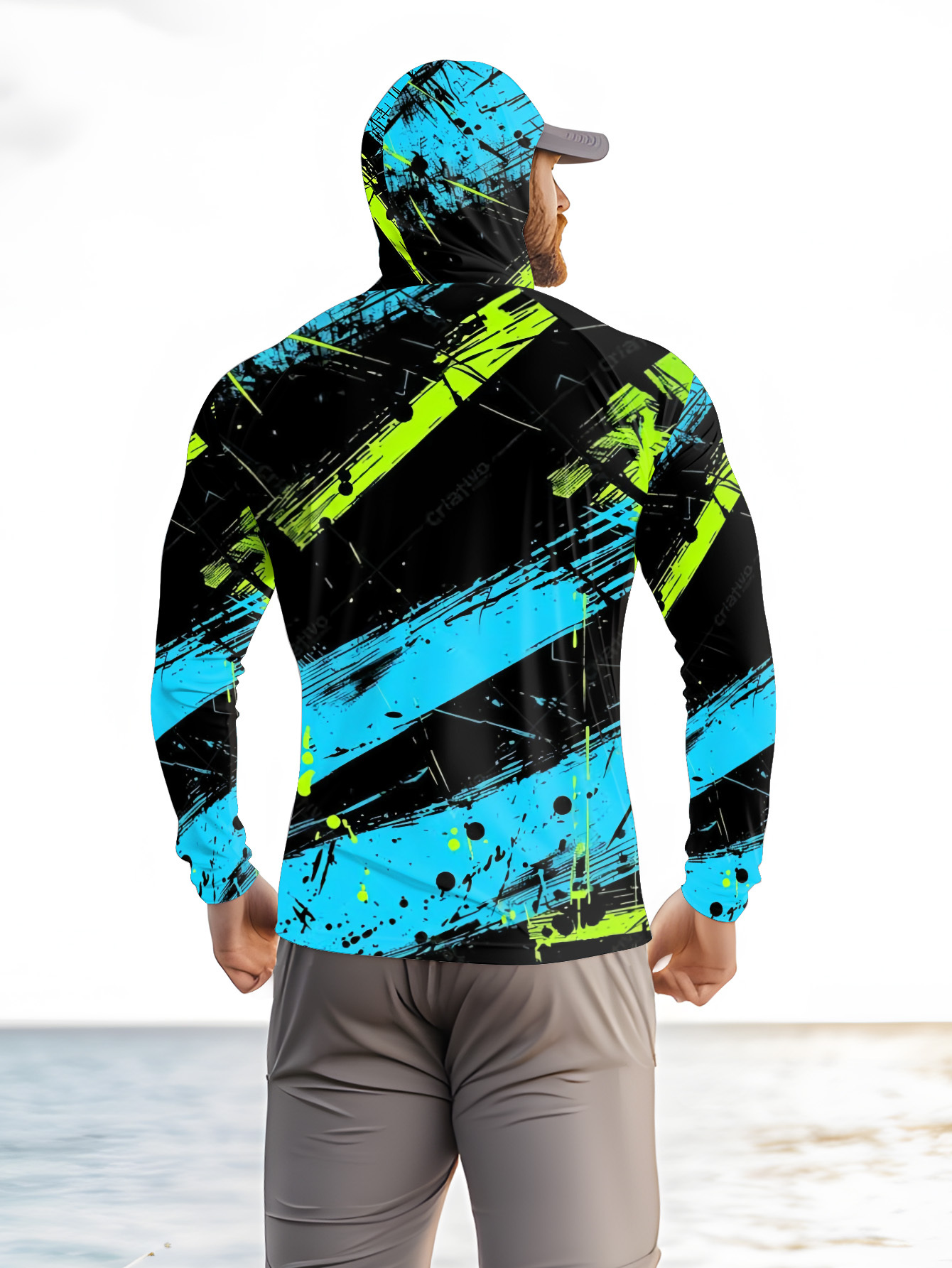 เสื้อฮู้ดตกปลาผู้ชาย แขนยาว แห - Fishing Shirt Uv Protection บทวิจารณ์และราคา