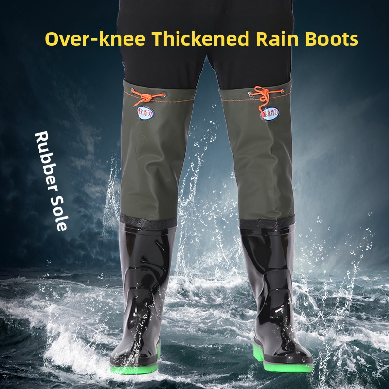รองเท้าบูทกันฝนแบบหนา ความยาวเ - Fishing Rain Suit บทวิจารณ์และราคา