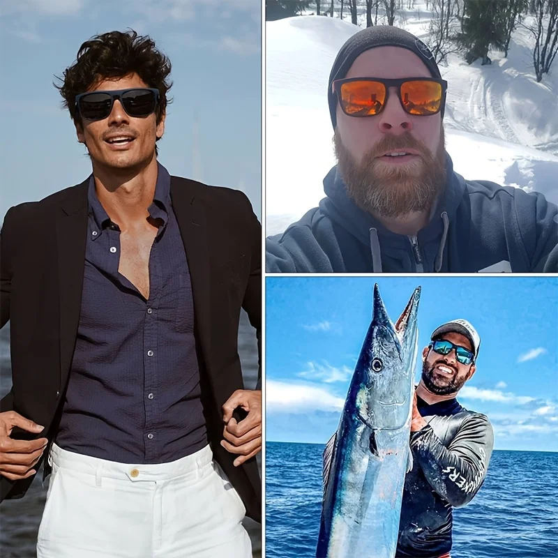 1/3 ชิ้น แว่นกันแดดทรงสี่เหลี่ - Fishing Sunglasses Polarized บทวิจารณ์และราคา