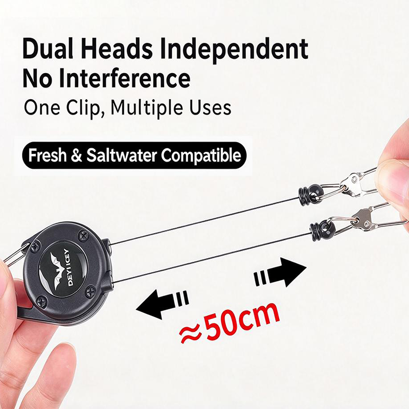 พวงกุญแจแบบดึงกลับได้สองหัว พร - Fishing Belt บทวิจารณ์และราคา