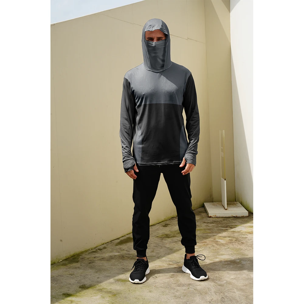 เสื้อตกปลาแขนยาวมีฮู้ดสำหรับชา - Fishing Mask Sun Protection บทวิจารณ์และราคา